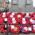 Poppy Wreaths laid on Bishop Auckland War Memorial