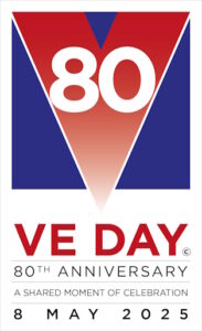 Victory in Europe Day (VE Day), 80th Anniversary. A shared moment of celebration. 8th May 2025.