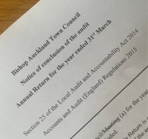 Notice of Conclusion of the Audit for the Year Ended 31st March.