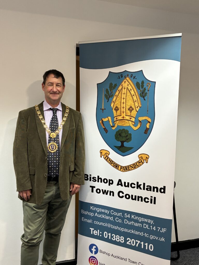 Councillor Michael Siddle elected as the Mayor of Bishop Auckland Town Council for 2026-27.