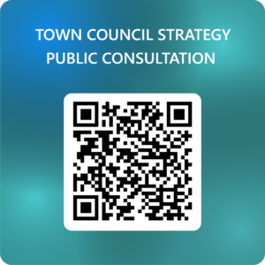 Town Council Strategy Public Consultation, QR Code - Scan with smartphone here.